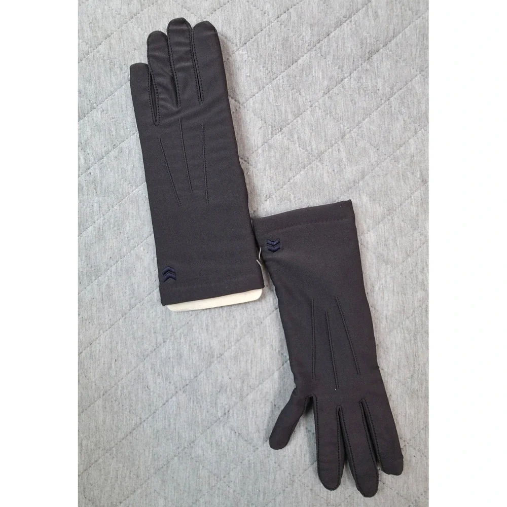 Isotoner Classic Gloves Women One Size Navy Blue Knit Lined New